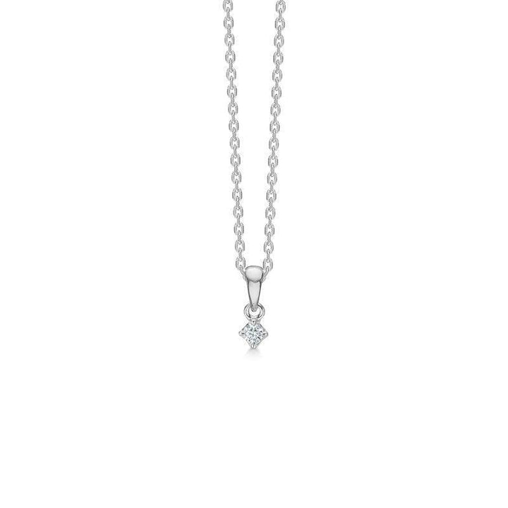 Mads Z 14 kt. Crown Diamant Vedhæng 0.04 ct. Hvidguld – 1631604