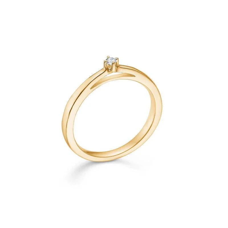 Mads Z 14 kt. Crown Ring Diamant 0.04 ct. – 1541604-001