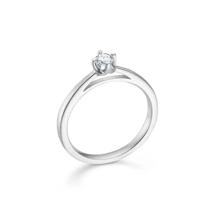 Mads Z 14 kt. Crown Ring Hvidguld 0.16 ct. – 1641616-001