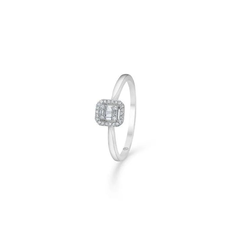 Mads Z 14 kt. Elizabeth Diamant Ring 0.09ct Hvidguld – 1641030-001