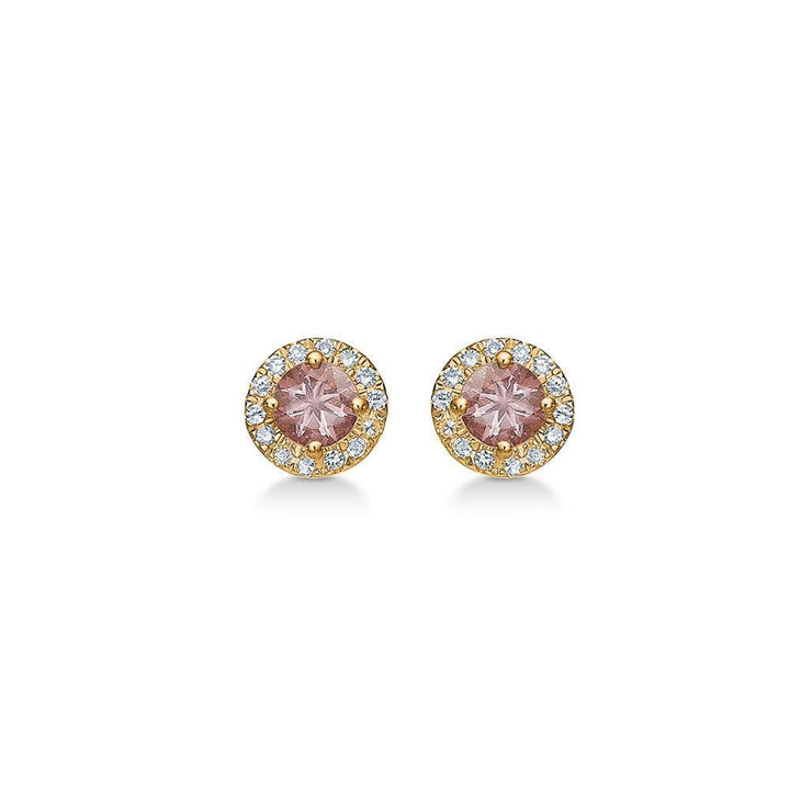 Mads Z 14 kt Madeleine Ørestik Med Granat & 0.09ct - 1516012 – 1516012