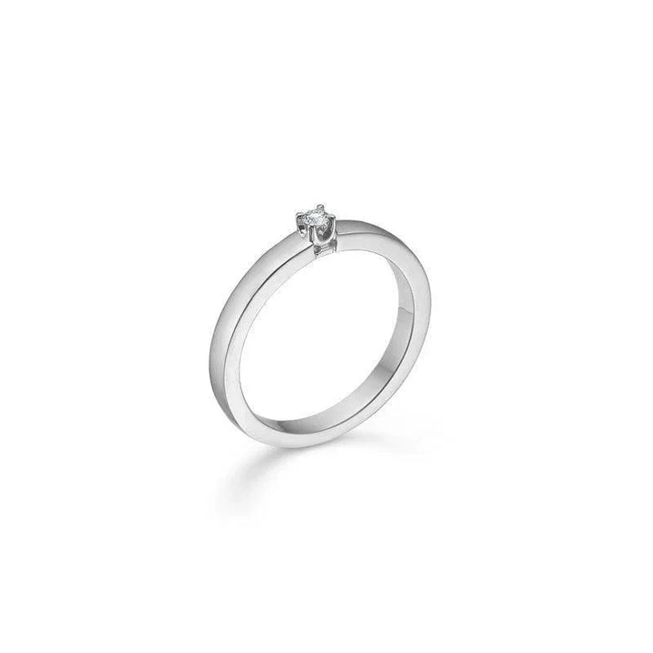 Mads Z 14kt. Crown Alliancering 0.04 ct. Hvidguld – 1641841-001