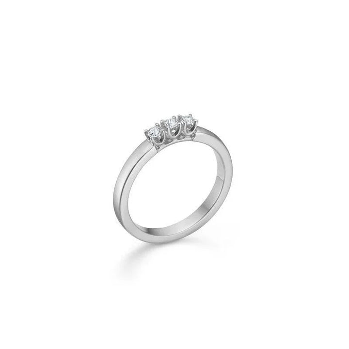 Mads Z 14kt. Crown Alliancring Hvidguld 0.12 ct. – 1641843-001
