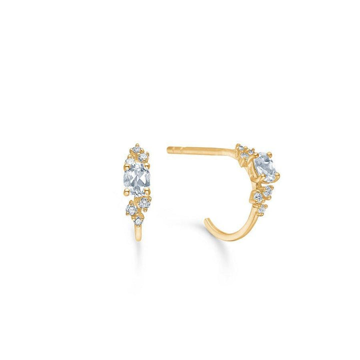 Mads Z 14kt Leonora Øreringe Hvid Topas 0.09Ct W.Si – 1516120