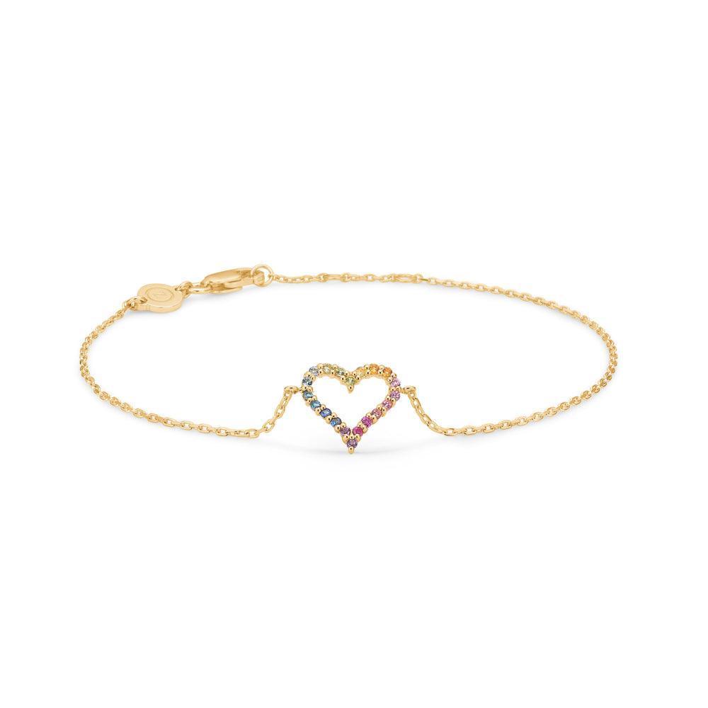 Mads Z 14kt Tender Heart Rainbow Armbånd - 1554340 – 1554340