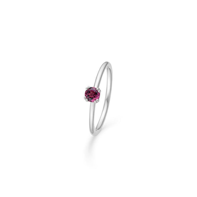 Mads Z Poetry Solitaire Sølv Ring Granat – 2146052-001
