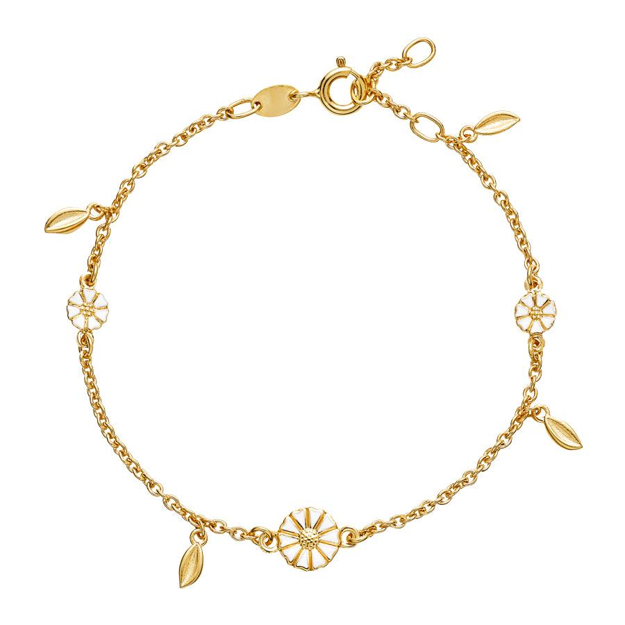 Marguerit Forguldt Armbånd m. blade - 9015056-M – 9015056-M