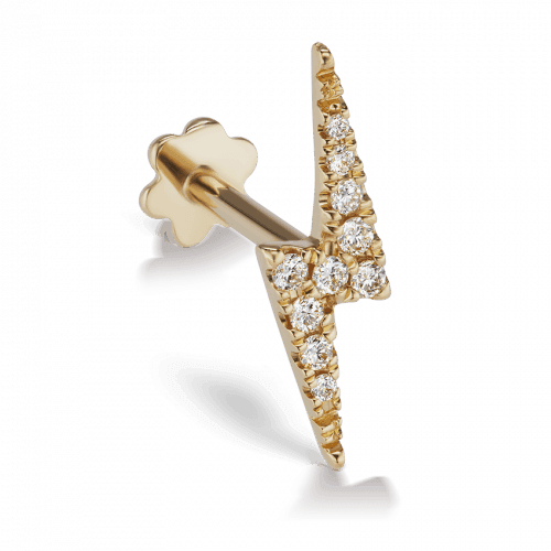 MARIA TASH 11mm Diamond Lightning Bolt Threaded Stud – XLB11D-001