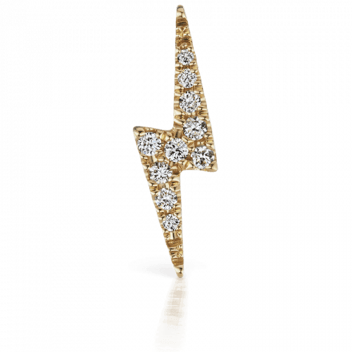MARIA TASH 11mm Diamond Lightning Bolt Threaded Stud – produktbillede 2