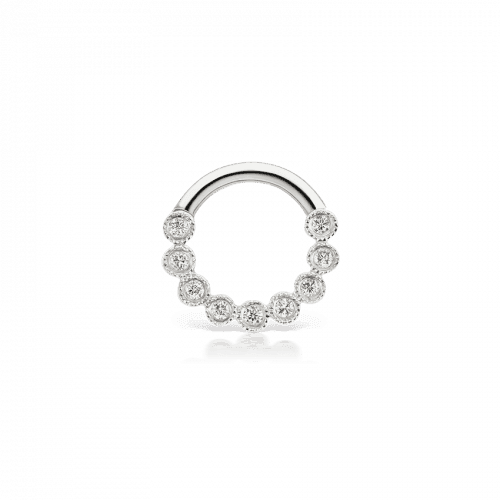 MARIA TASH 16G 6.5mm Diamond Scalloped Horizontal Eternity Clicker – XSCETH1665G-W