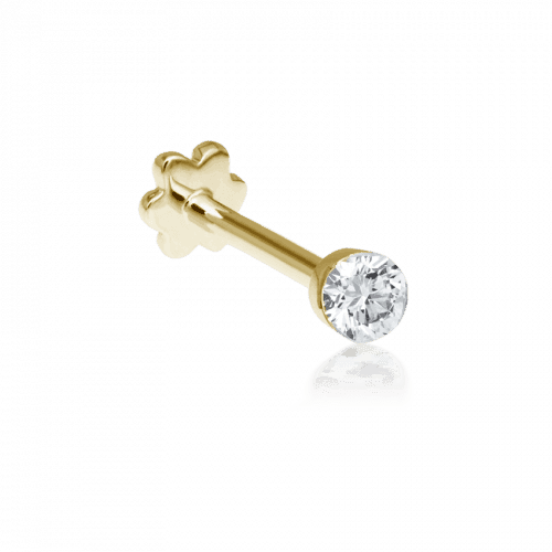 MARIA TASH 2.5mm Invisible Set Diamond Threaded Stud 18kt – XIV25D-001