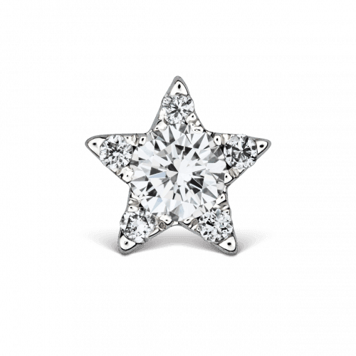 MARIA TASH 4.5mm Diamond Star Threaded Stud 18kt hvidguld – produktbillede 2