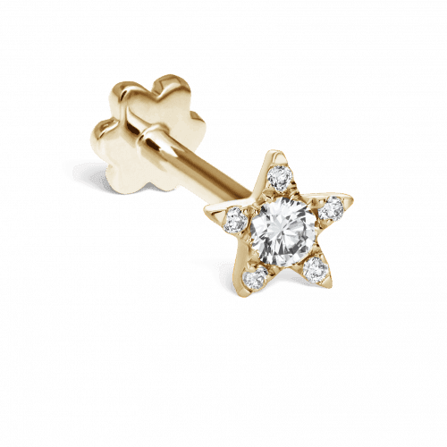MARIA TASH 4.5mm Diamond Star Threaded Stud 18kt – XSTAR45D-001