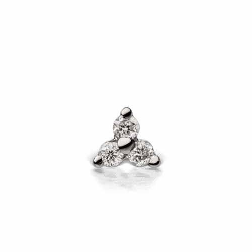 MARIA TASH Diamond Trinity Threaded Stud 18kt Hvidguld – produktbillede 2