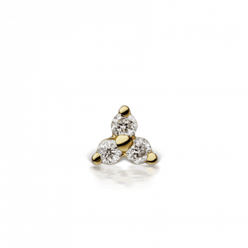 MARIA TASH  Diamond Trinity Threaded Stud – produktbillede 2