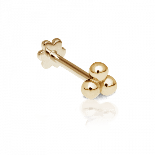 MARIA TASH Large Three Ball Trinity Threaded Stud 3,5mm – X3BTRL-001