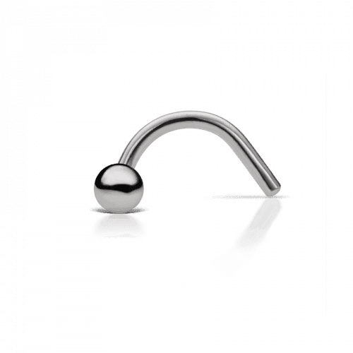 MARIA TASH Næsepiercing 2mm Dome 14kt hvidguld – NDM2-W