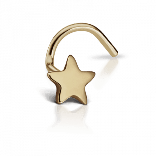 MARIA TASH Næsepiercing Plain Star 14kt – NSTAR