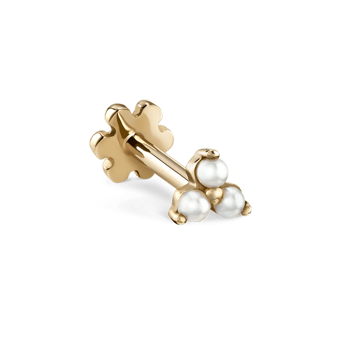 MARIA TASH Pearl Trinity Stud – XTRPE-YG-W3-001
