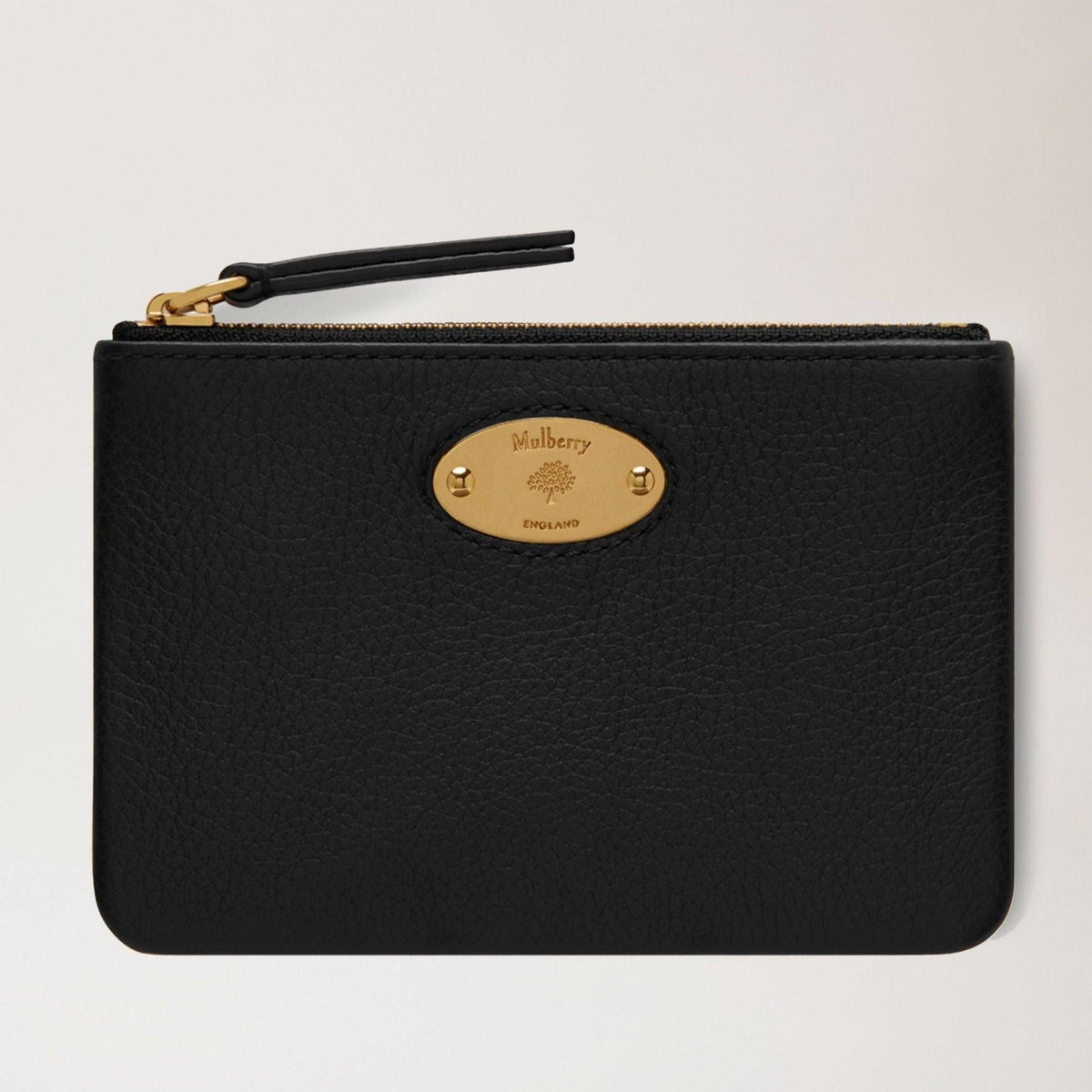 Mulberry Plaque Small Zip Coin Pouch Black – RL5682/013A100