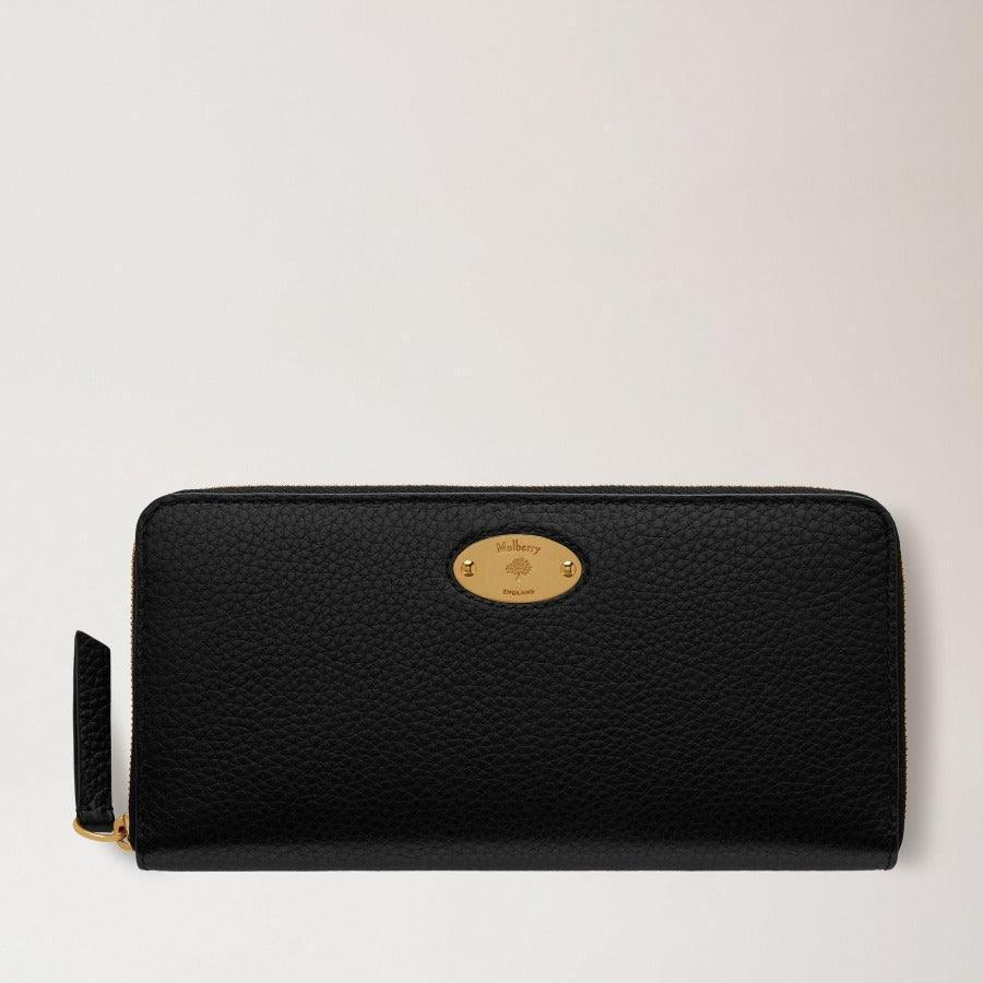 Mulberry Pung - Plaque 8 Card Zip Purse Small Classic Grain Black – RL5676/013A100