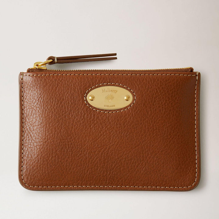 Mulberry Pung - Plaque Small Zip Pouch Oak NVT Legacy – RL7084/275G110