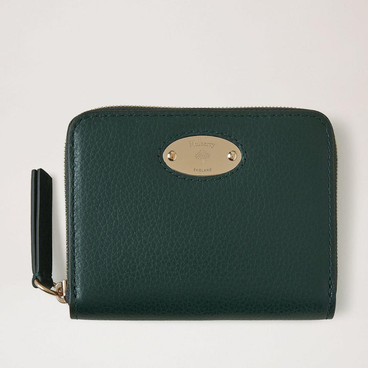 Mulberry Pung - Plaque Small Zip Wallet Mulberry Green – RL5680/205Q633