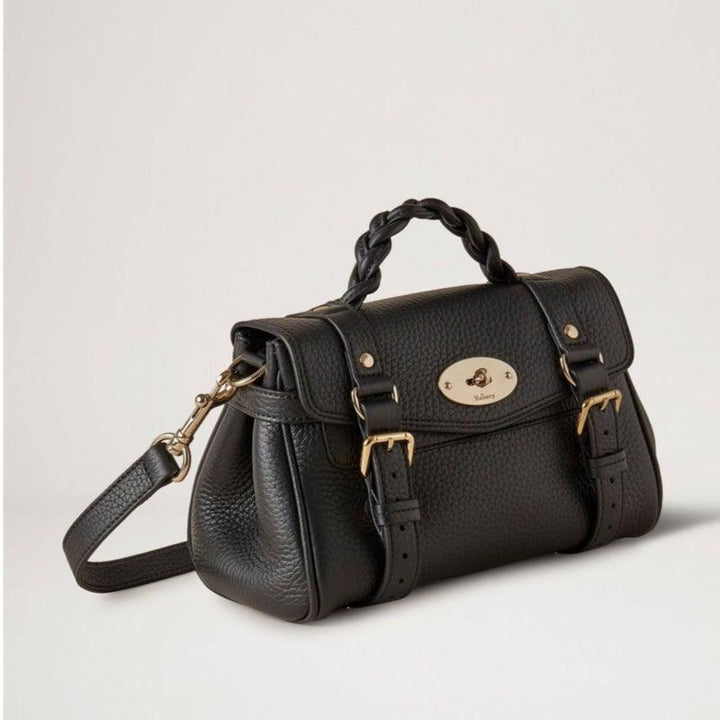 Mulberry Taske - Mini Alexa Heavy Grain Black – produktbillede 2