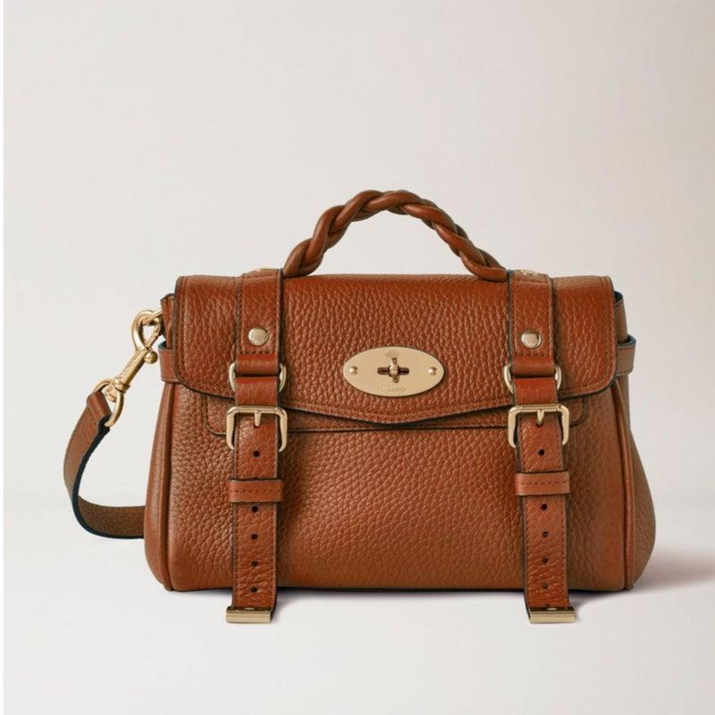 Mulberry Taske -  Mini Alexa Heavy Grain Chestnut – RL6595/736G653