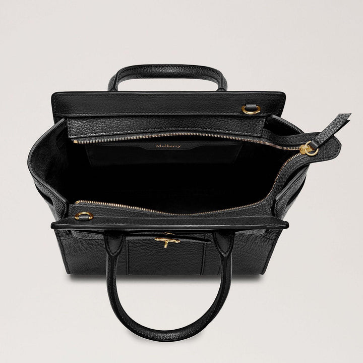 Mulberry-laukku - Mini Zipped Bayswater Small Classic Grain Black – tuotekuva 2