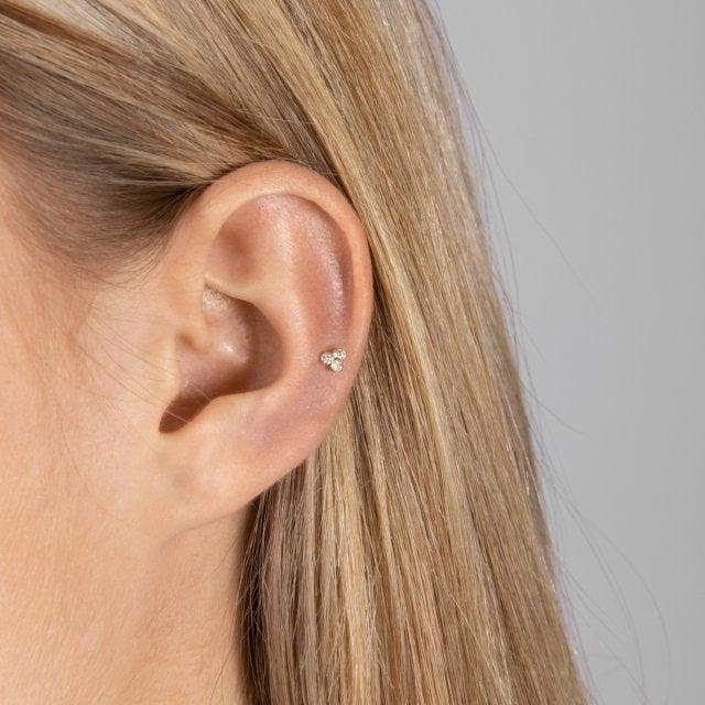 Nordahl 14kt Guld Piercing 0.04ct – produktbillede 2