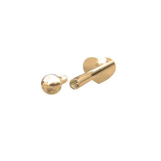 Nordahl  14kt Guld Piercing m.kugle – produktbillede 2