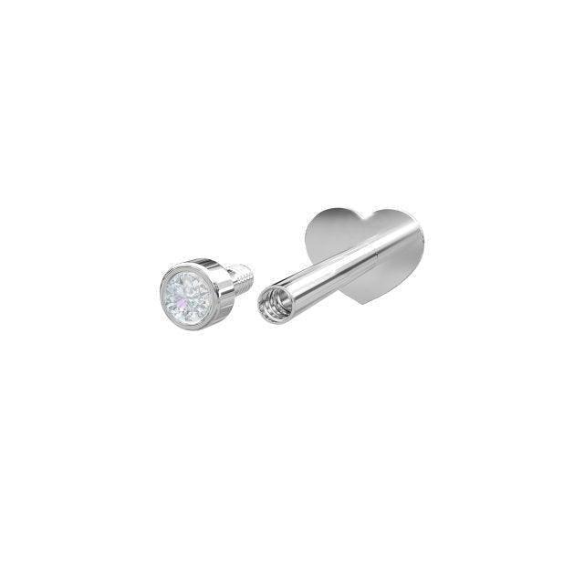 Nordahl Sølv Piercing m. 1 Zirkonia – produktbillede 2