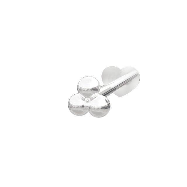 Nordahl Sølv Piercing m. 3 Kugler – 314002-9
