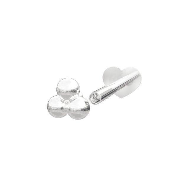 Nordahl Sølv Piercing m. 3 Kugler – produktbillede 2