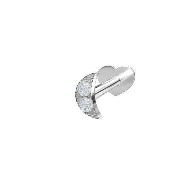 Nordahl Sølv Piercing Måne – 314006CZ9