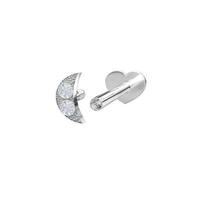 Nordahl Sølv Piercing Måne – produktbillede 2