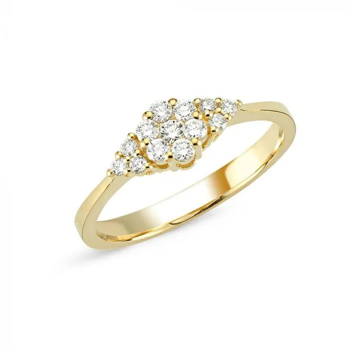 Nuran 14kt Lilja Ring Med Diamanter – A3040-030-001