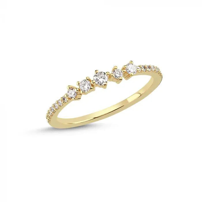 Nuran 14kt Noelle Ring Med Diamanter - A3056 – A3056-021-001