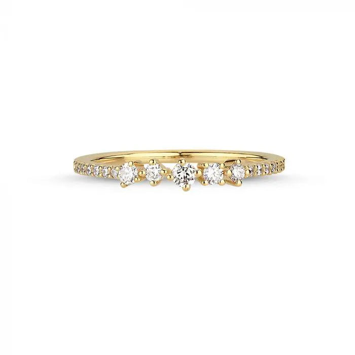 Nuran 14kt Noelle Ring Med Diamanter - A3056 – produktbillede 2