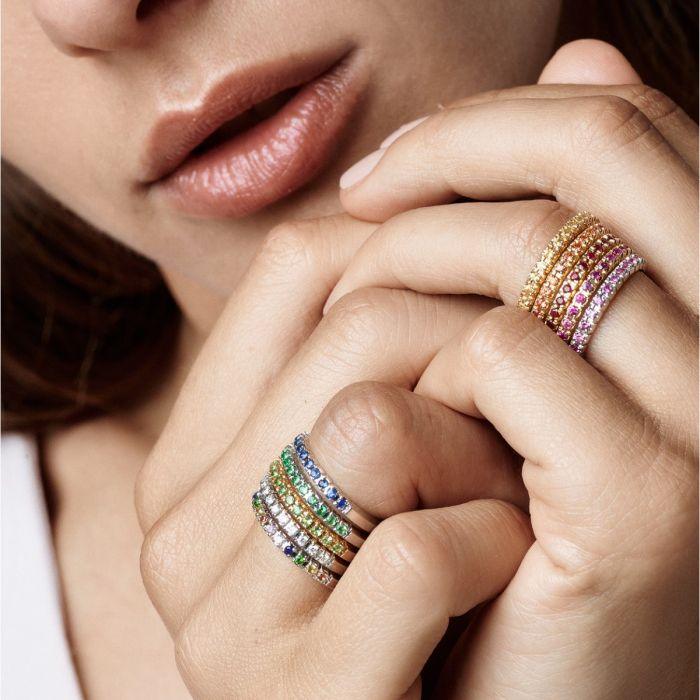Nuran 14kt Perá Ring Med Ædelsten – produktbillede 2