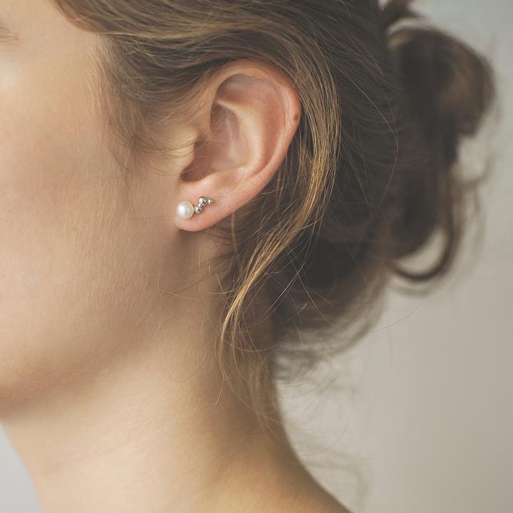 Polar Jewelry Bubble Sølv Ørestik Left – produktbillede 2