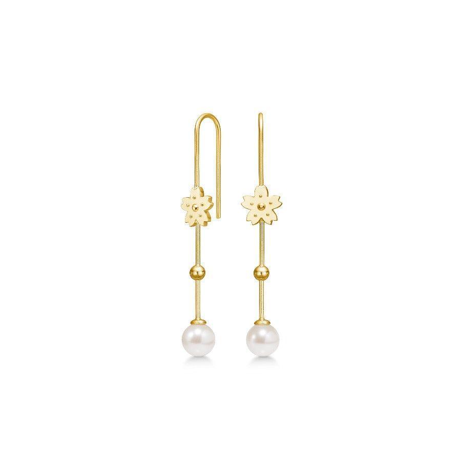Polar Jewelry Sakura Hanging Pearl Forgyldt Øreringe – SAK-EH-GD-WP-00120