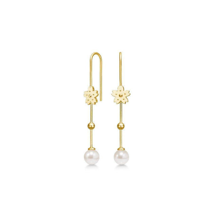 Polar Jewelry Sakura Hanging Pearl Forgyldt Øreringe – SAK-EH-GD-WP-00120