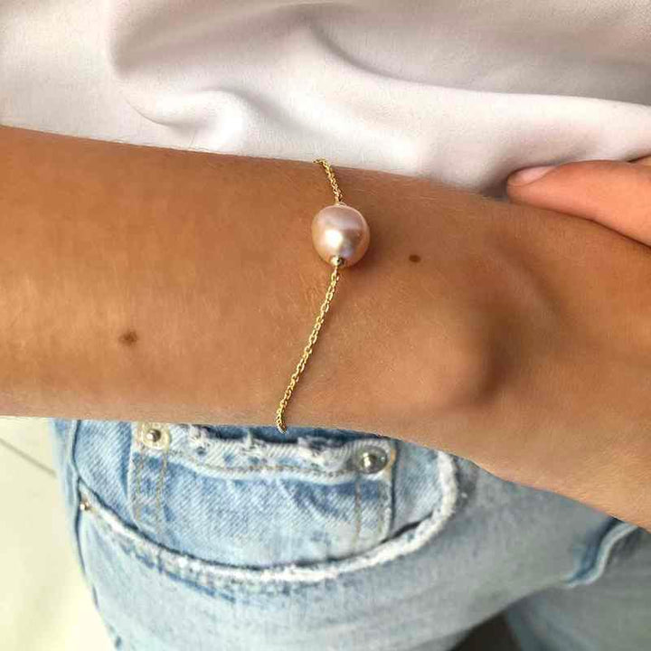 Ro Copenhagen 18kt Fryd Armbånd Med Rosa Barok – produktbillede 2