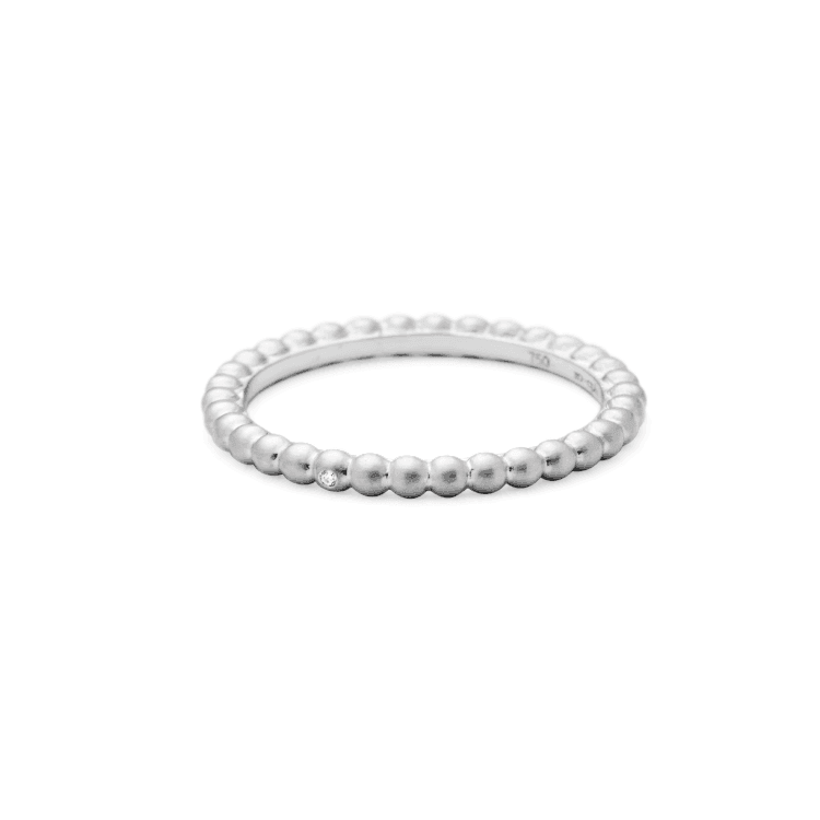 Ro Copenhagen 18kt Orbit Dot Ring Hvidguld – 90658-001