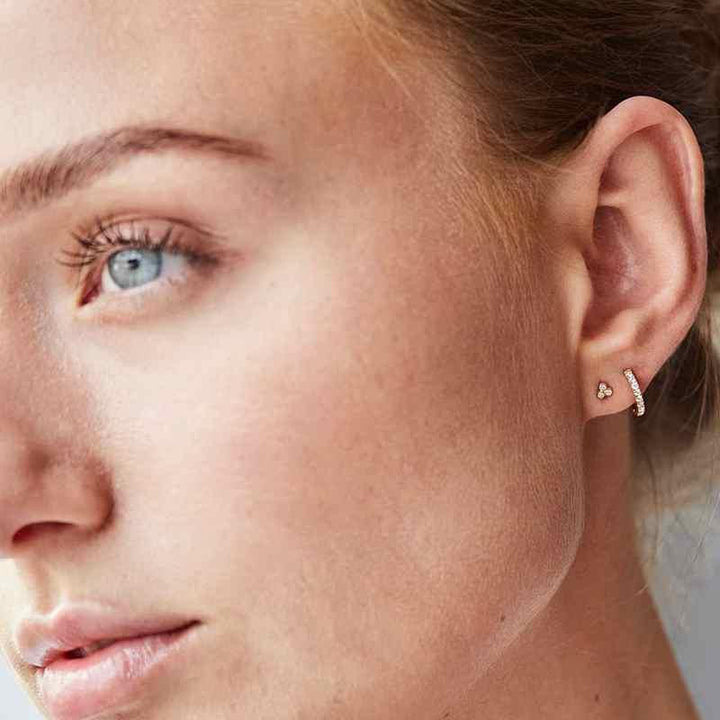 Ro Copenhagen 18kt Rock Classic 10mm Diamant Creol – produktbillede 2