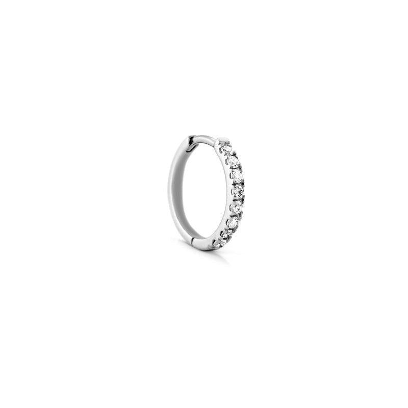 Ro Copenhagen 18kt Rock Classic Diamant Creol 10mm Hvidguld – 119249