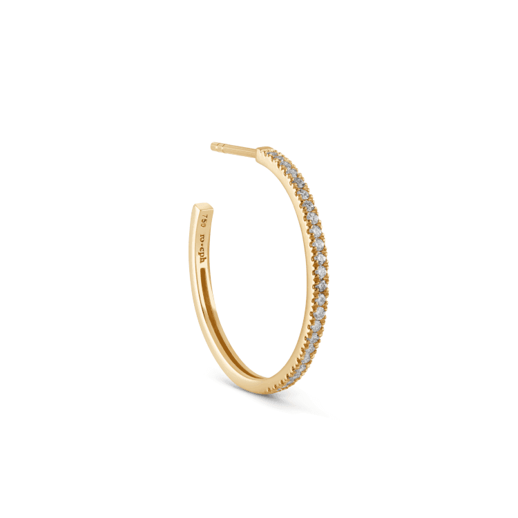 Ro Copenhagen 18kt Rock Classic Diamant Creol – 119258