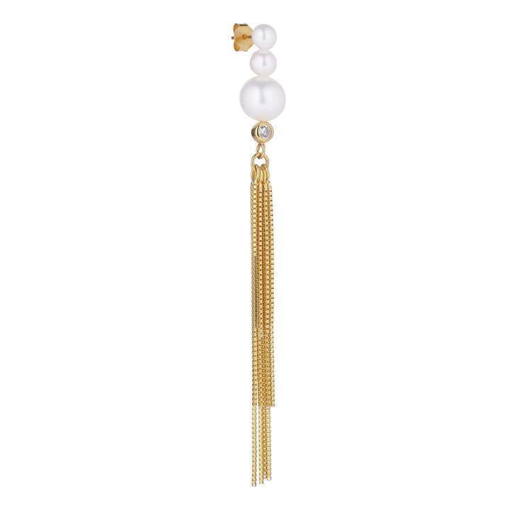 The Earring Shop Baila Perle Ørering Med Kæder - FW2027 – FW2027